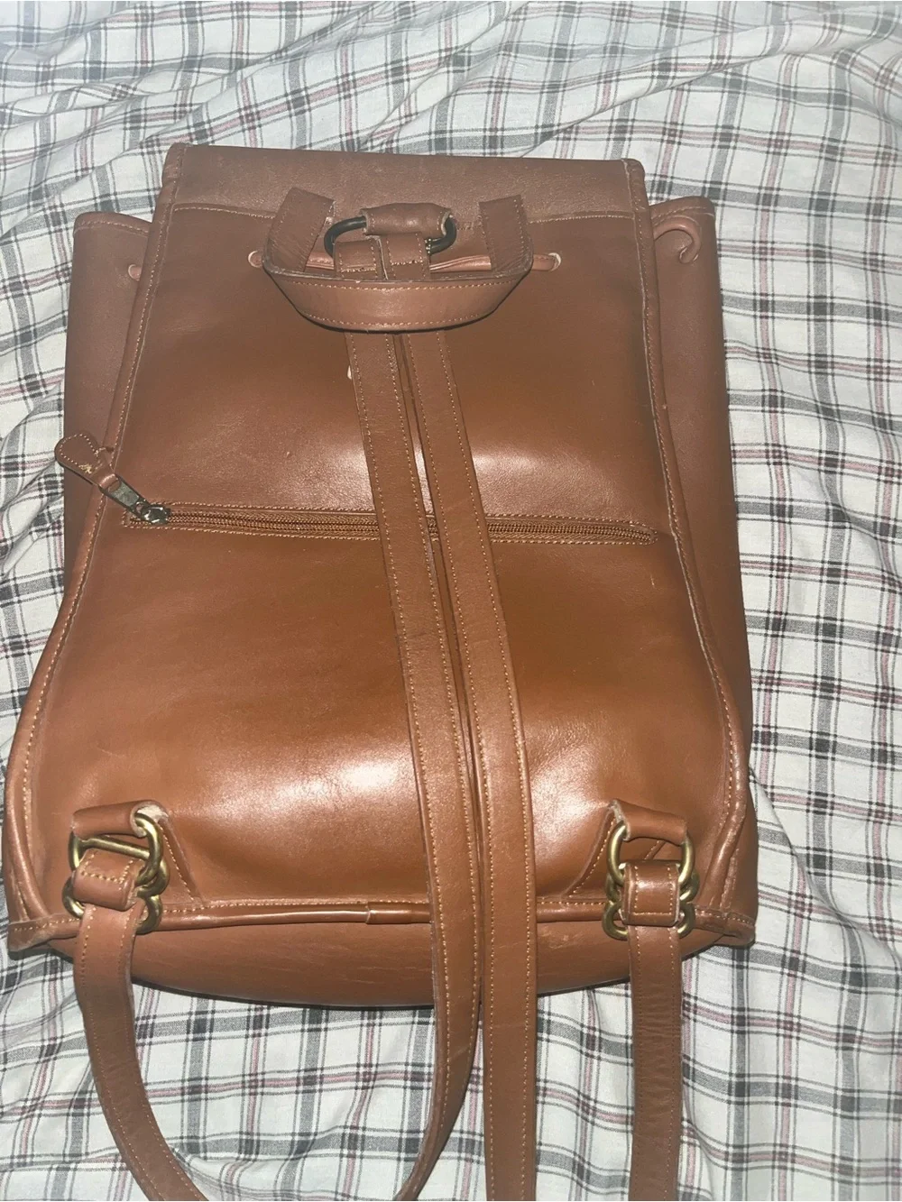 Old Coach Backpack Brown Turnlock  Vintage Leather Made In USA
